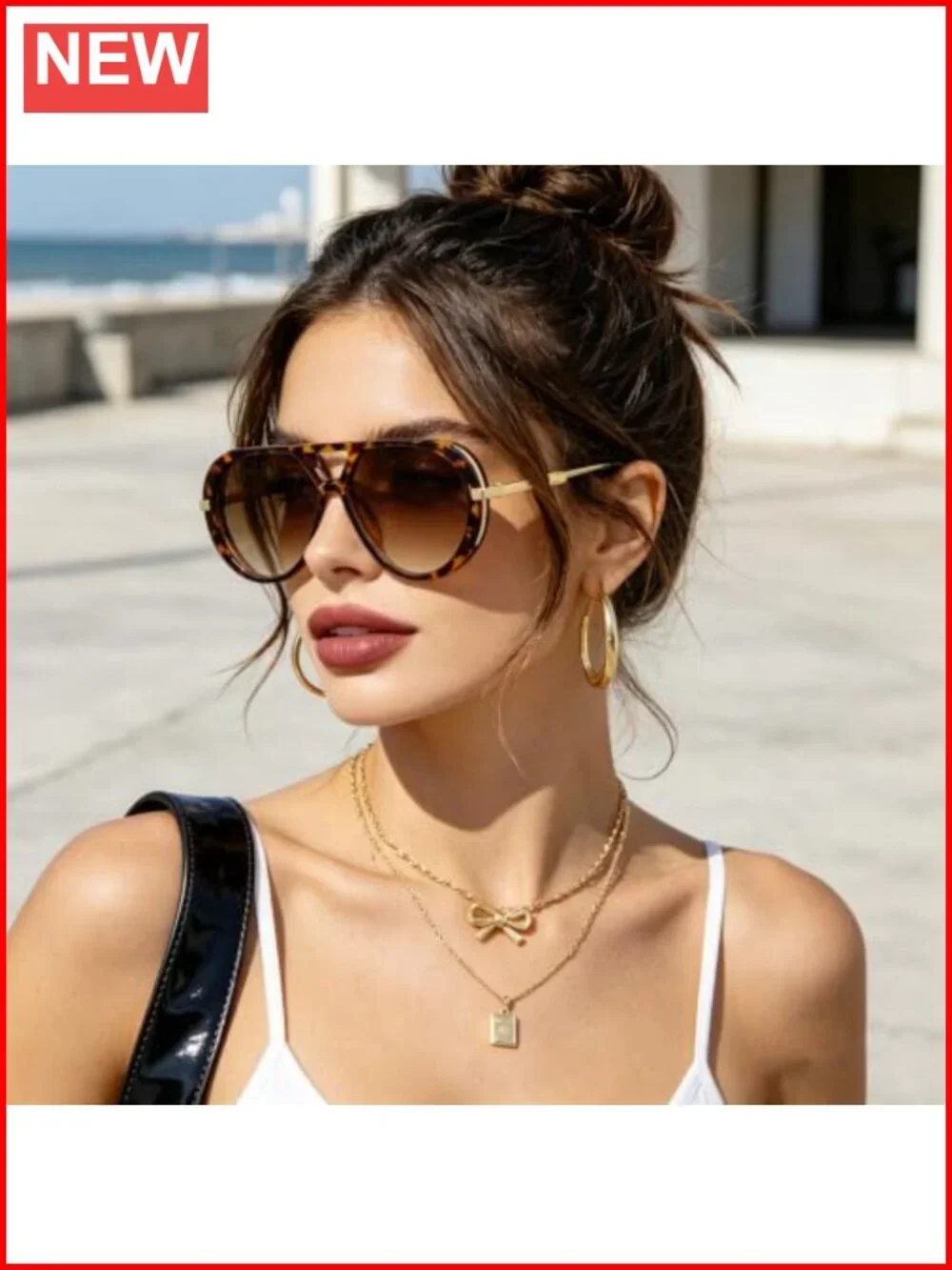 Oversized Aviator Sunglasses Retro Pilot Shades Vintage Chunky Large